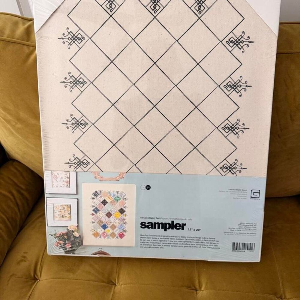 Brand new BasicGrey Canvas Display Board "Sampler" measuring 16" x 20